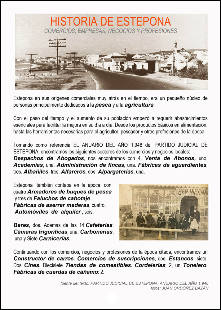 Historia de los Comercios en Estepona